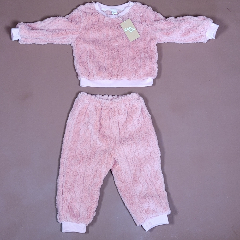 SHEIN Soft Pink Kids Pajama Set